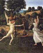 GHERARDO DI GIOVANNI The Combat of Love and Chastity oil painting reproduction